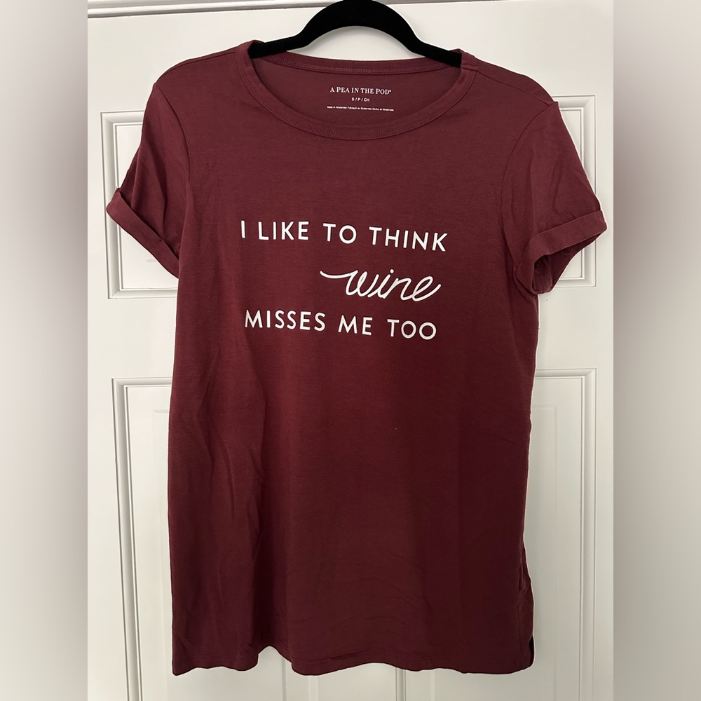 A Pea in the Pod ‘Wine Misses Me’ Maternity T-shirt